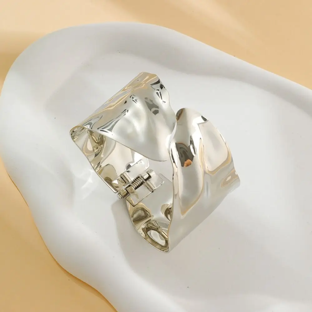 Metal Wide Irregular Open Bangle Europe American Style Alloy Cuff Bangles Minority Design Jewelry Accessories