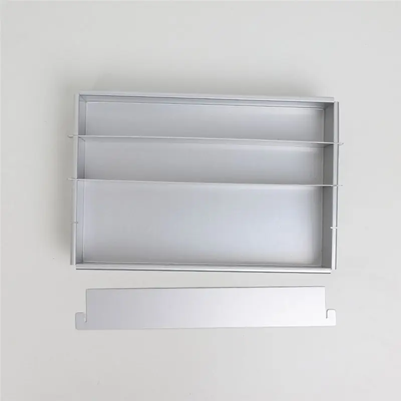 A19F-2PCS Cake Mold Box Cutting Strip Mold Cooling Plate Aluminum Alloy Slitter Silver