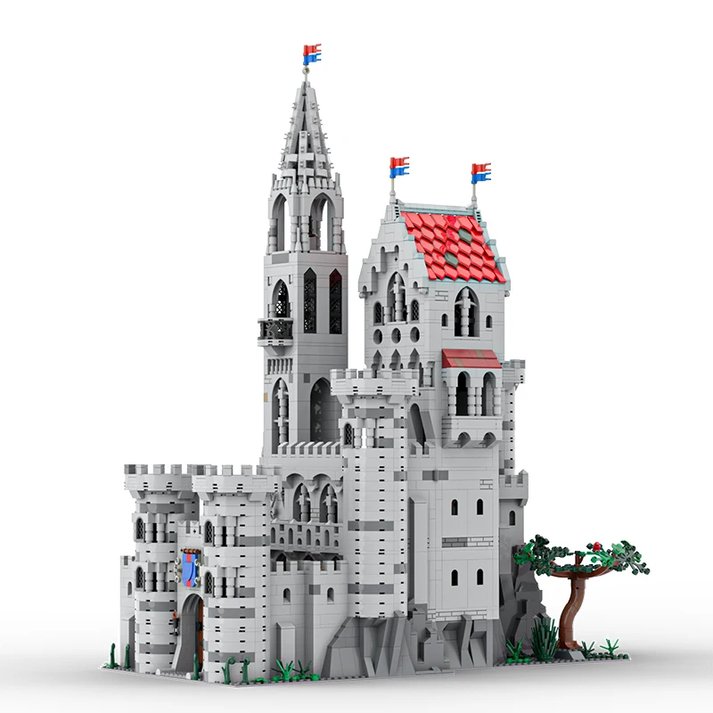 3999-teiliges Königsschloss Europäisches Mittelalterliches Bauklötzchen-Set Architektur Modulares Montagemodell Bausteine Heimdekoration Kreatives Spielzeug Geschenke für Erwachsene