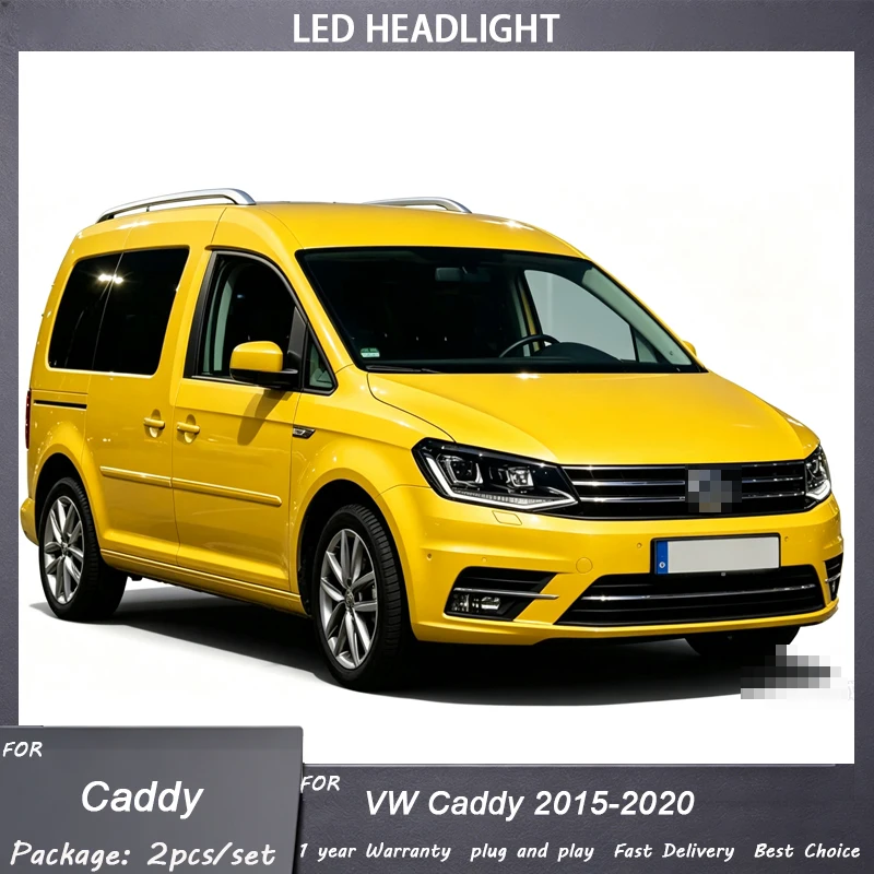 Auto Parts Headlights For VW CADDY 2015-2020 CADDY latest Styling LED Daytime Lights Dual Projector Car Accesorios Modified