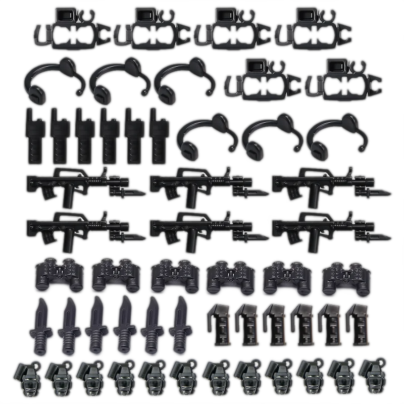 Weaponry Equipment Set Compatible Mini Action Figures Accessories MOC SWAT City Gun Military Model Kit Building Block Brick Toys