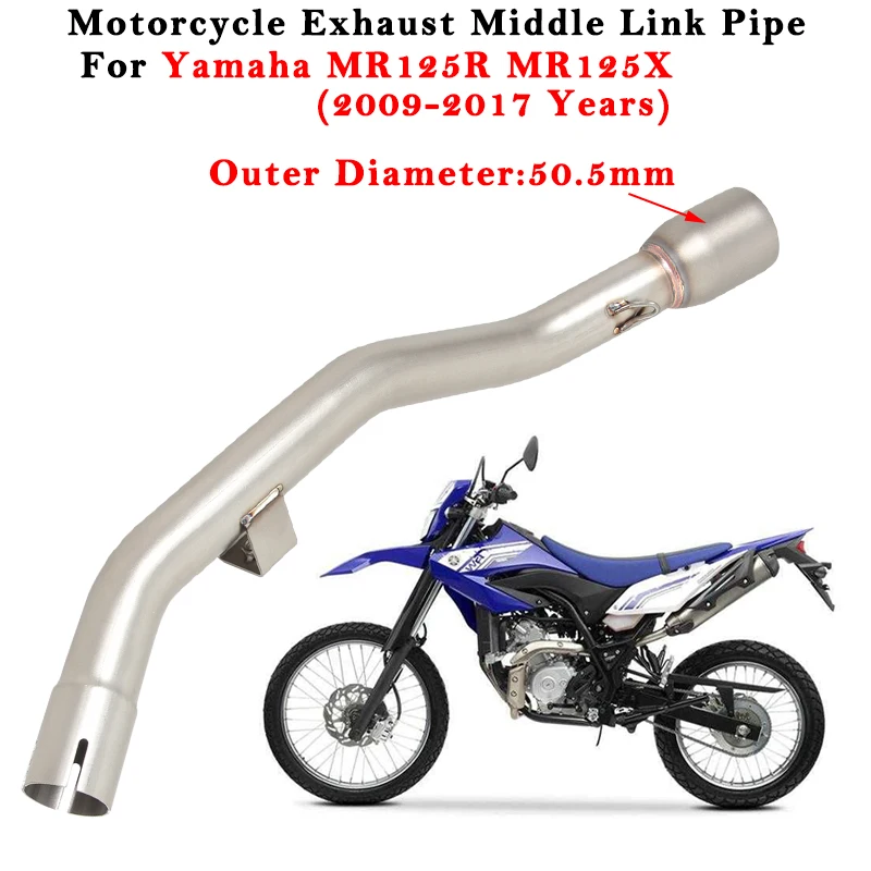 

Motorcycle Exhaust System Escape Modified Muffler 51mm Middle Link Pipe For YAMAHA WR125R WR125X WR 125 125R 125X 2009 - 2017