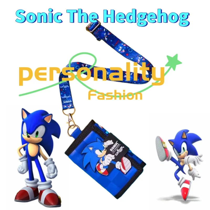 

Sonic The Hedgehog Coin Purse Cute and Fashionable Student Storage Bag with Lanyard Card Holder Birthday Gift for Friends