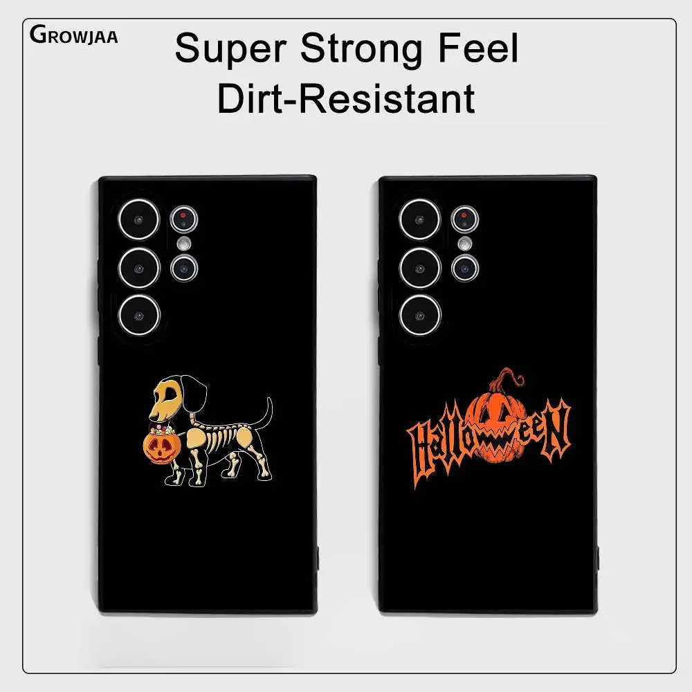 هالوين اليقطين الجمجمة قضية الهاتف لسامسونج غالاكسي S25 S24 S23 S22 S21 S20 الترا زائد متجمد لينة غطاء Funda #3