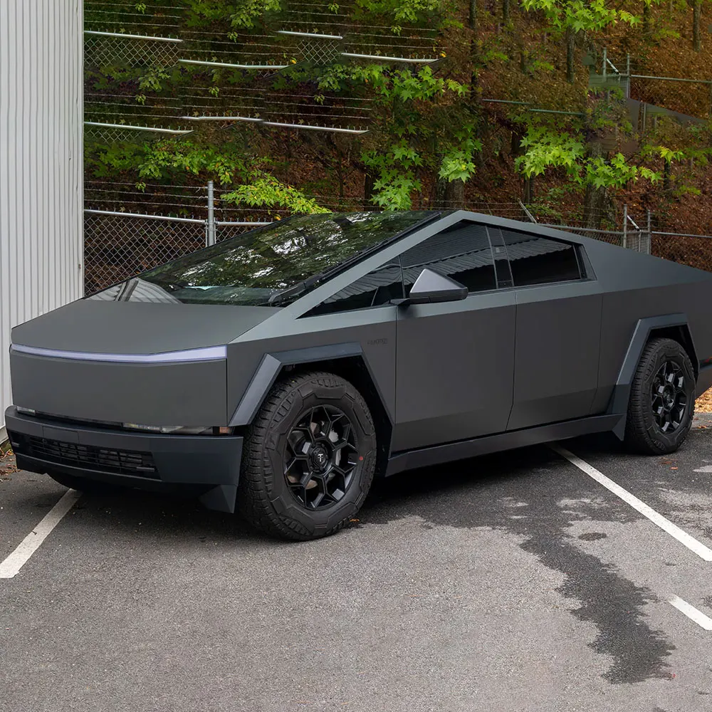 Full Body Color Change Vinyl Wrap Film Precut for Tesla Cybertruck Gloss Metallic Car Wrap PET Vehicle Wrap Multiple Colors