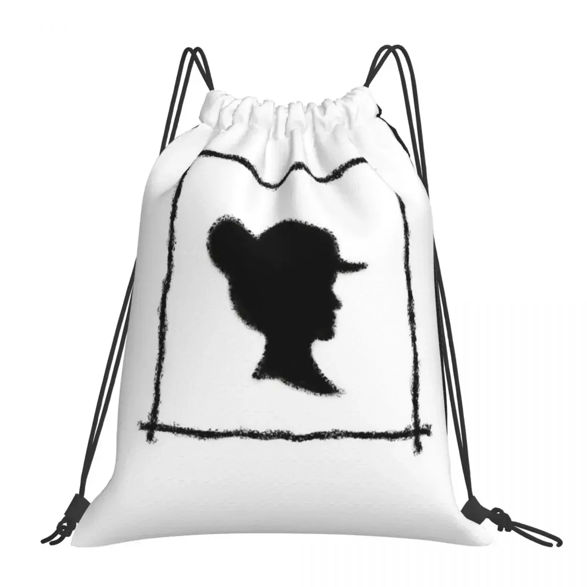 

Framed Lady Backpacks Fashion Portable Drawstring Bags Drawstring Bundle Pocket Shoes Bag BookBag For Man Woman School