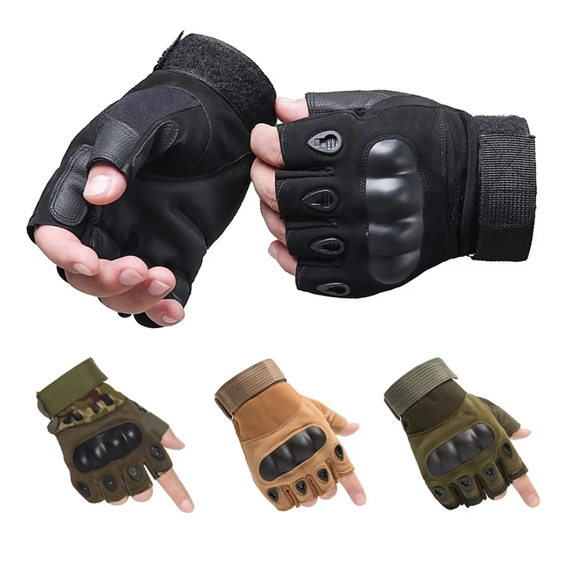 Outdoor Tactical Gloves Half Finger Paintball Airsoft Shot Hunt Combat Anti-Skid Men Bicycle Full Finger Gloves Protective Gear