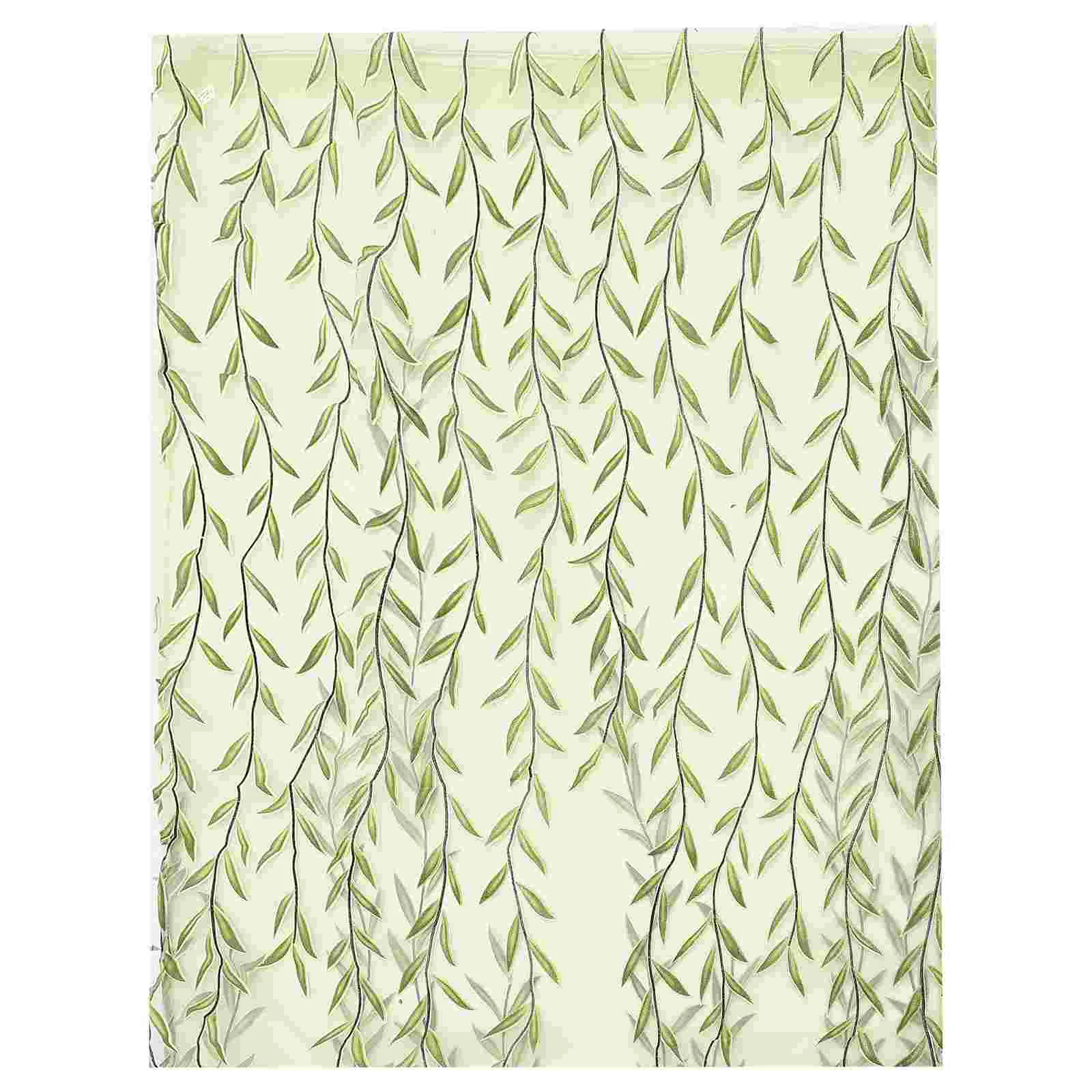 Delicate Texture Curtains Window Screen Sheer Panel Wicker Pattern Tulle Transparent Informal