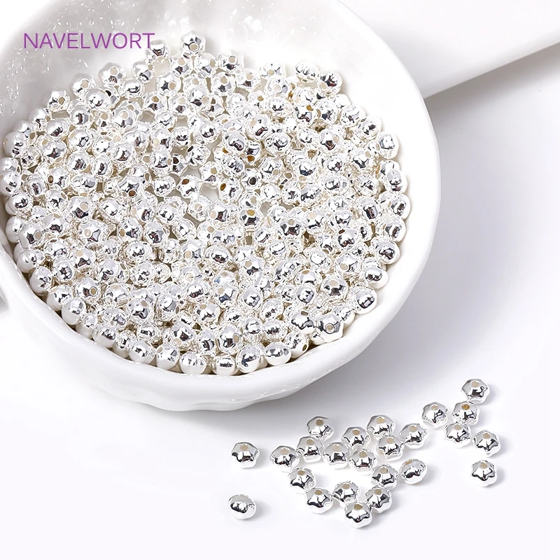 

Разделители для бусин Бусины в форме цветка 4x3 мм, посеребренные, из латуни, металлические разделительные бусины для изготовления ювелирных изделий, аксессуары для браслетов и ожерелий своими руками