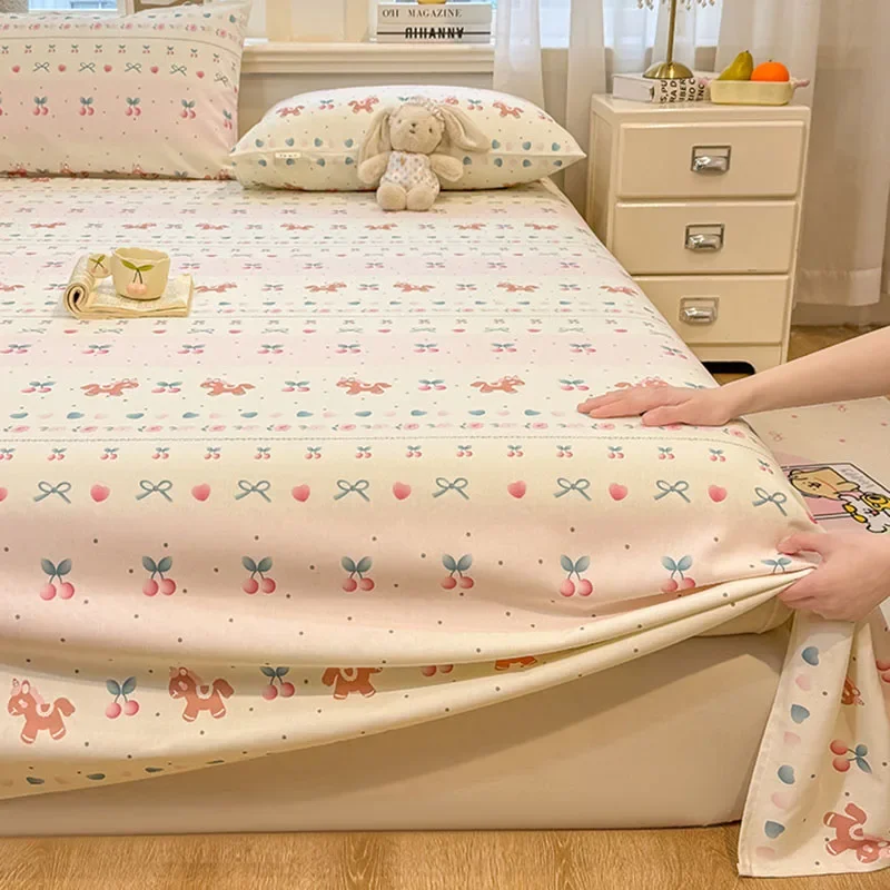 Cotton Printed Old Coarse Cloth Bed Sheets High Quality Super Soft Bedspread for Four Seasons Breathable Single Double Bedding