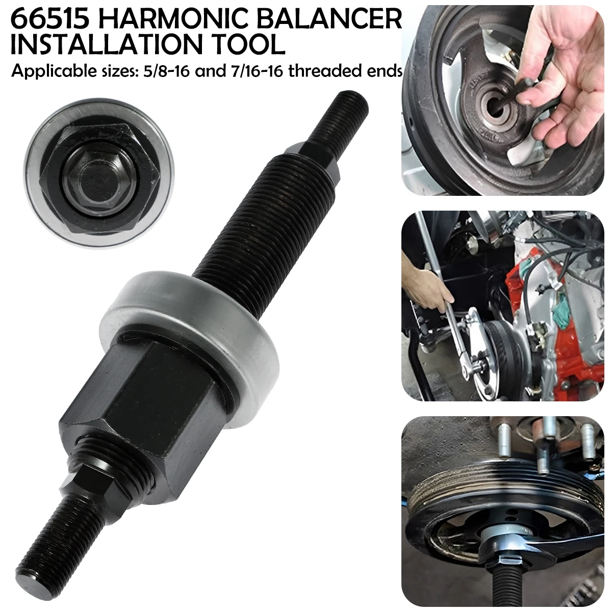 Harmonic Balancer Installation Tool Compatible with SBC BBC Engine Professional Harmonic Balancer Installer Car Shock Absorber