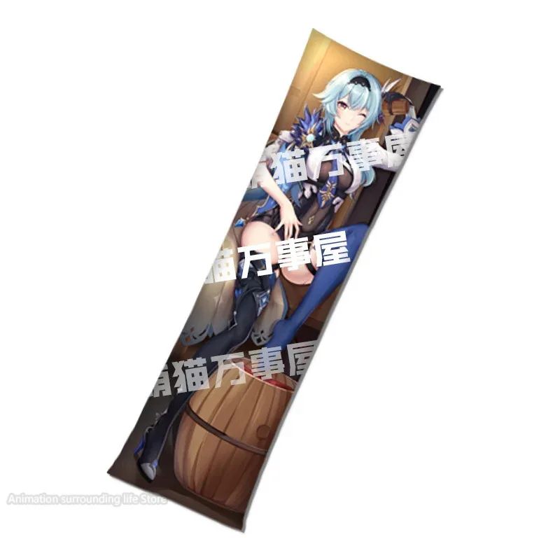 Dakimakura Anime Eula Lawrence (impatto Genshin) che abbraccia la federa del cuscino del corpo federa stampata su due lati puntelli Cosplay regali Otaku