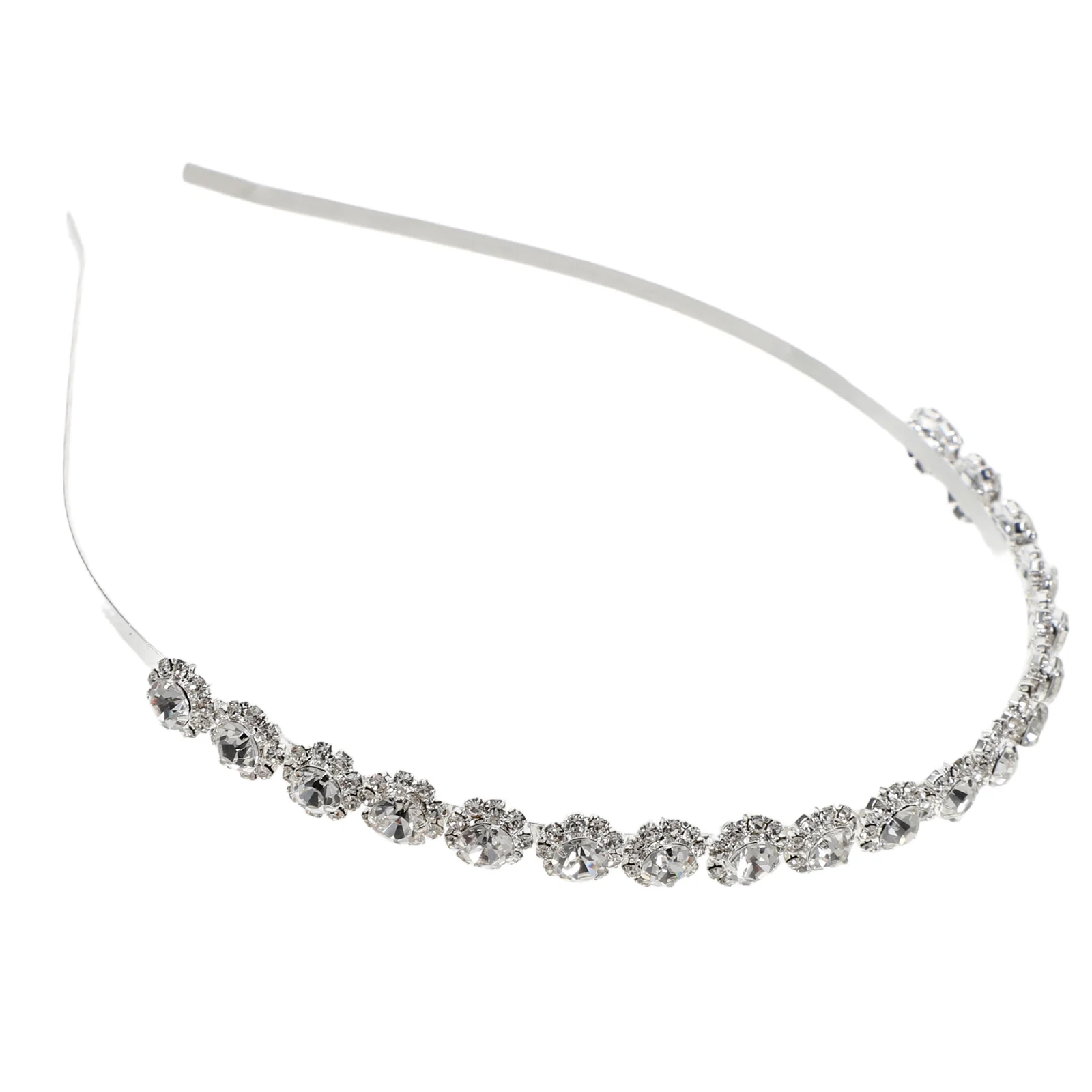 

1pc Rhinestone Flower Headband White Vine Wedding Hair Accessories Bridal Crystal Decorations for Bride Bridesmaid Prom