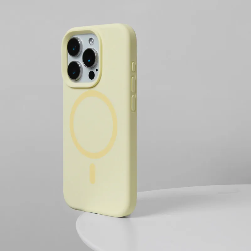 Magnetische Einfarbige Flüssigsilikon-Hülle für MagSafe Handyhülle für iPhone 17 18 Pro Max 16 15 14 13 Kabelloses Laden Weiche Hülle – Detail 12