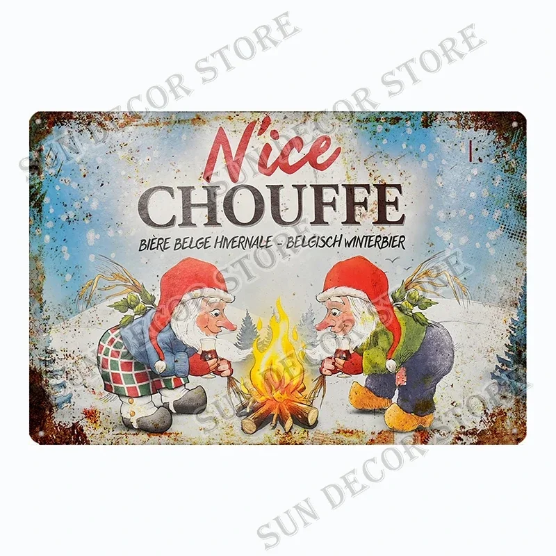 Belgium Beer  Retro CHOUFFE DUVEL YESCH Vintage Metal Tin Signs Poster Decor for Room Bar Pub Club Man Cave Wall Decoration A-97