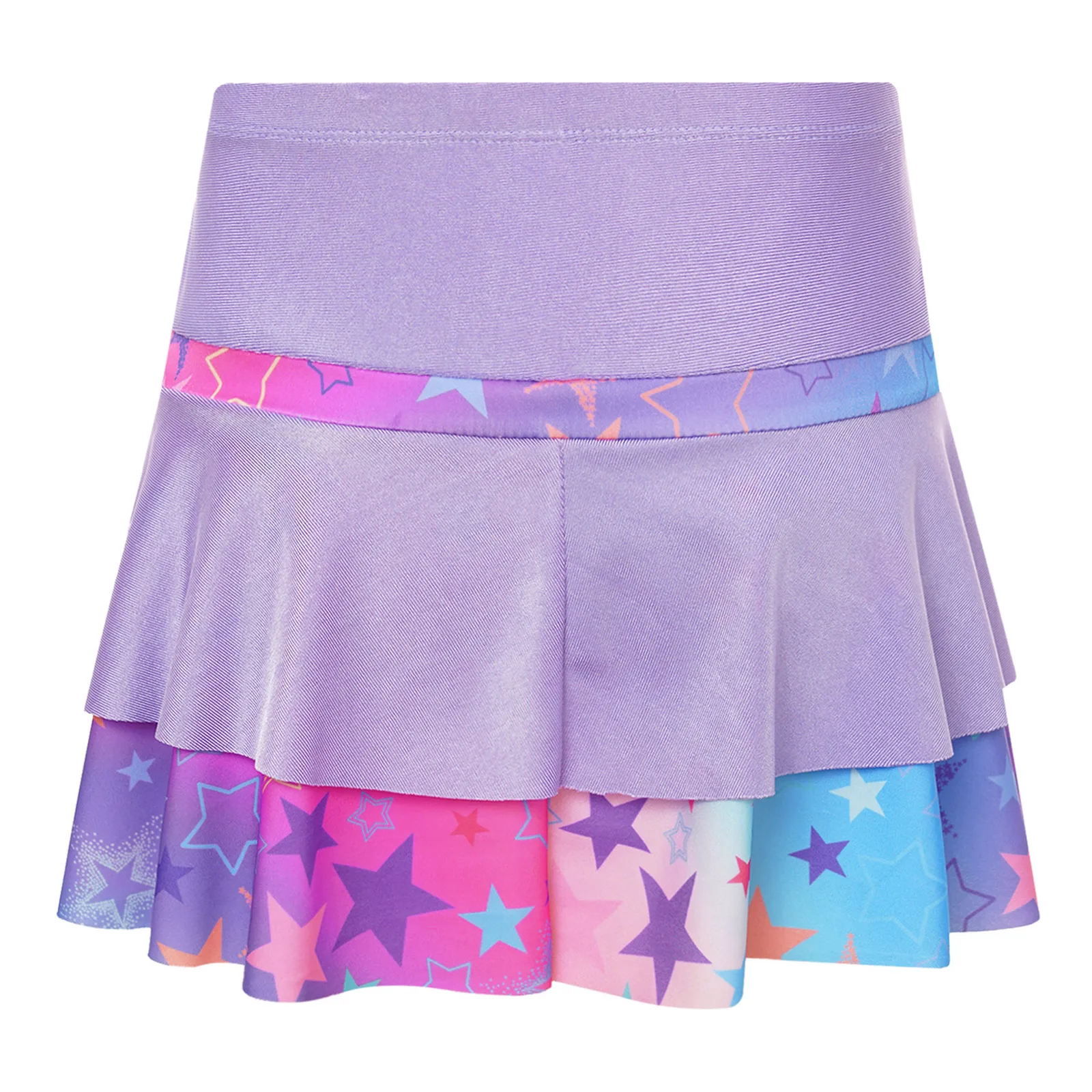 Kids Girls Figure Skating Skirt Roller Ice Skating Skort Skater Skirt Team Training Skirts Dance Pleated A-Line Mini Skirt