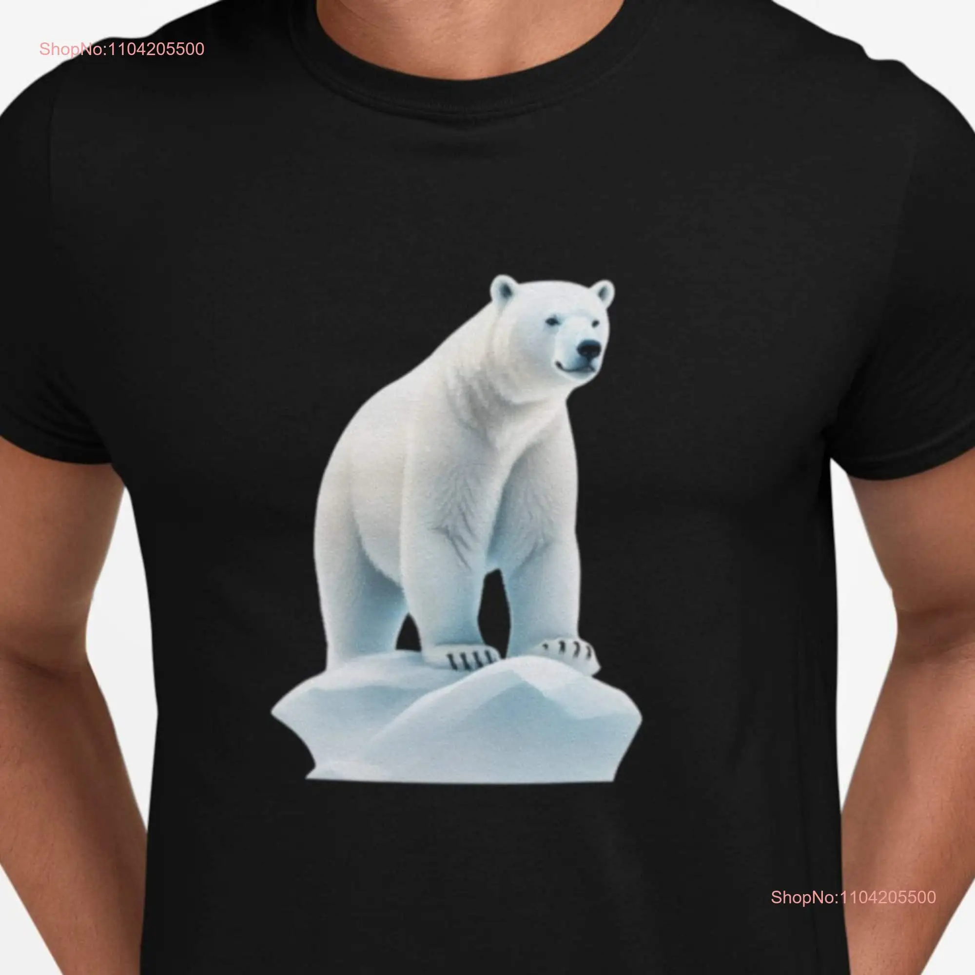 T shirt with beautiful polar bear animal gift for lovers Jersey long or short sleeves