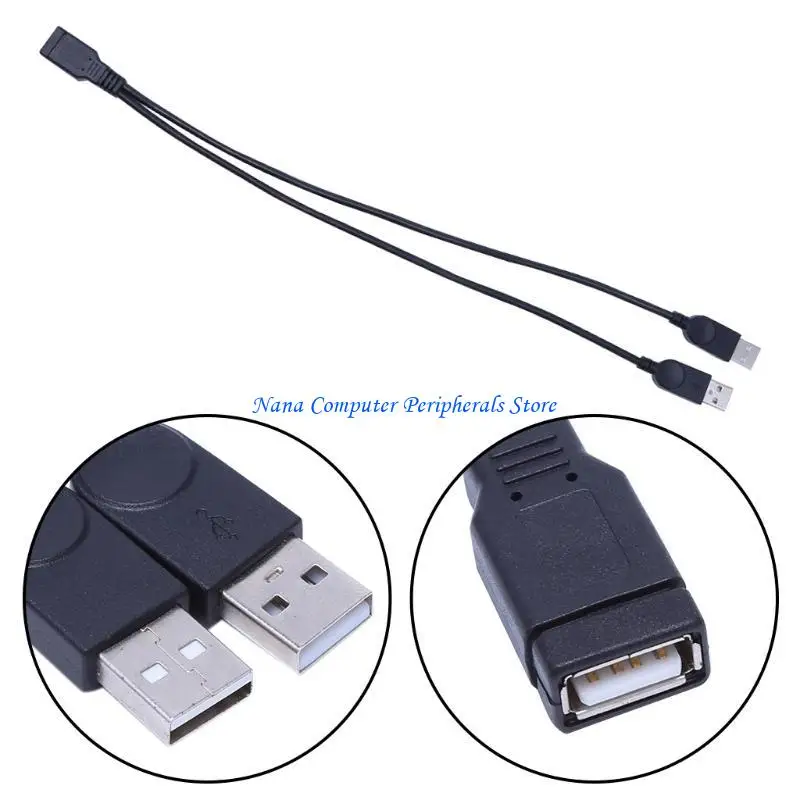 F68C USB 2.0 TIPO A 1 A DUAL USB MOLO PARA POWER DATOS EXTENSIÓN CORDA ADA