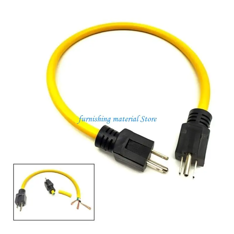 

Y5GD 12AWG 125V Double Male Extension Cord 5-15P To 5-15P For Transfer Switch