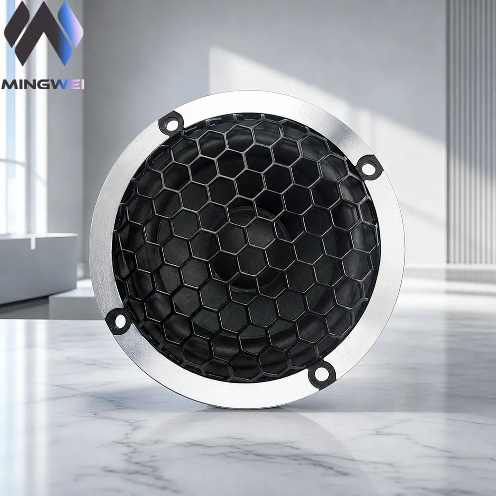 MW Audio 3.5 Inch Aluminum Basin Holder Wool Paper Cone Hexagonal Mesh Full Range Car Mid Range Speaker Accessory