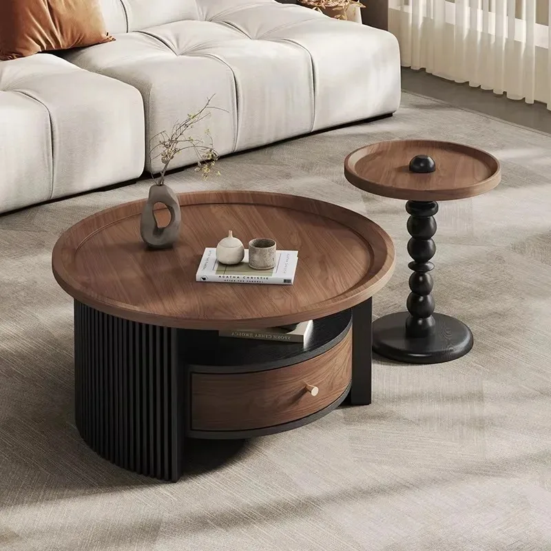 

Round Luxury Coffee Tables Accent Minimalist Storage Standing Coffee Tables Fashion Interior Mesas Bajas Chinese Style Furniture