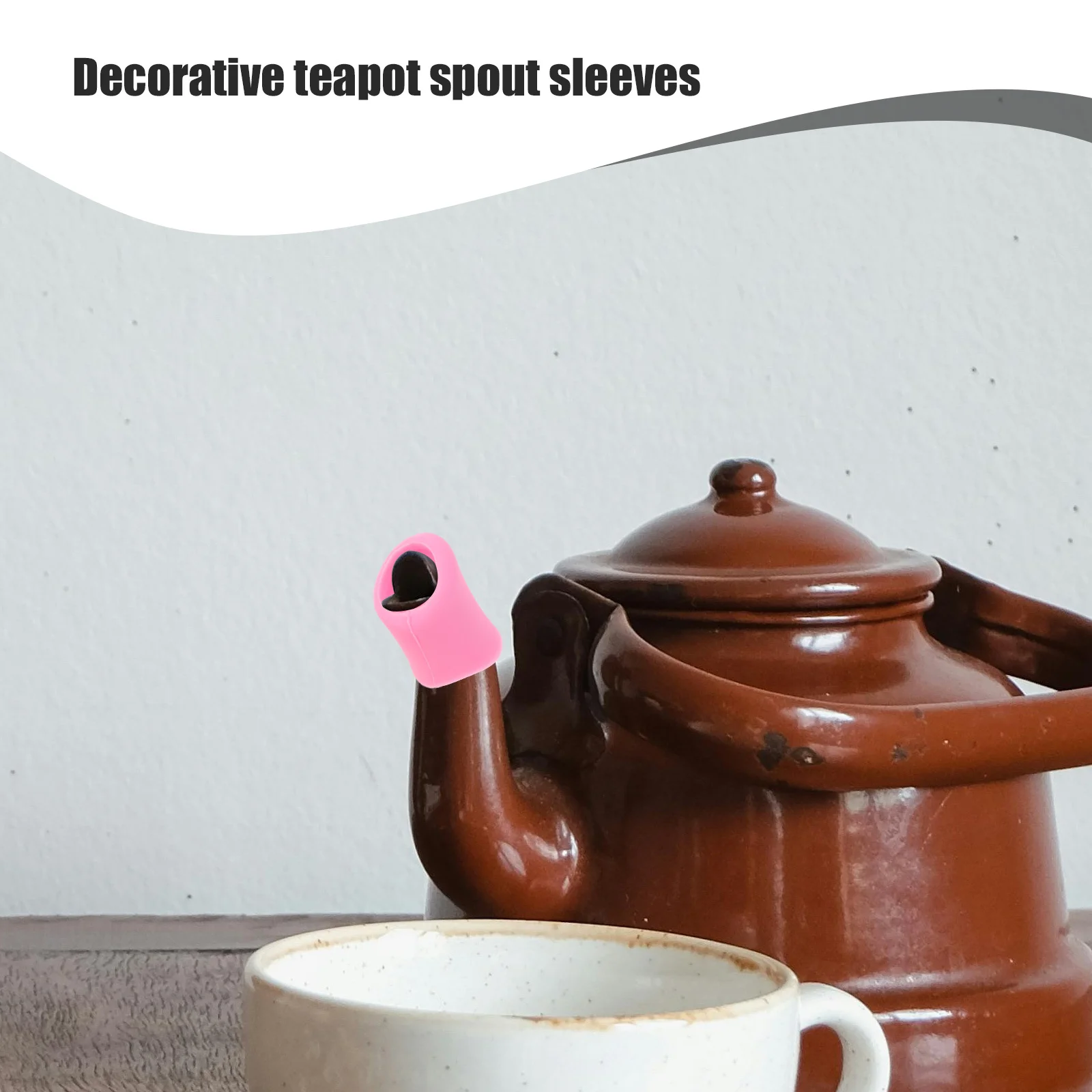 

1Set Multifunctional Silicone Kettle Spout Cover Protector Heat Resistant Teapot Lid Knob Covers Teapot Supplies