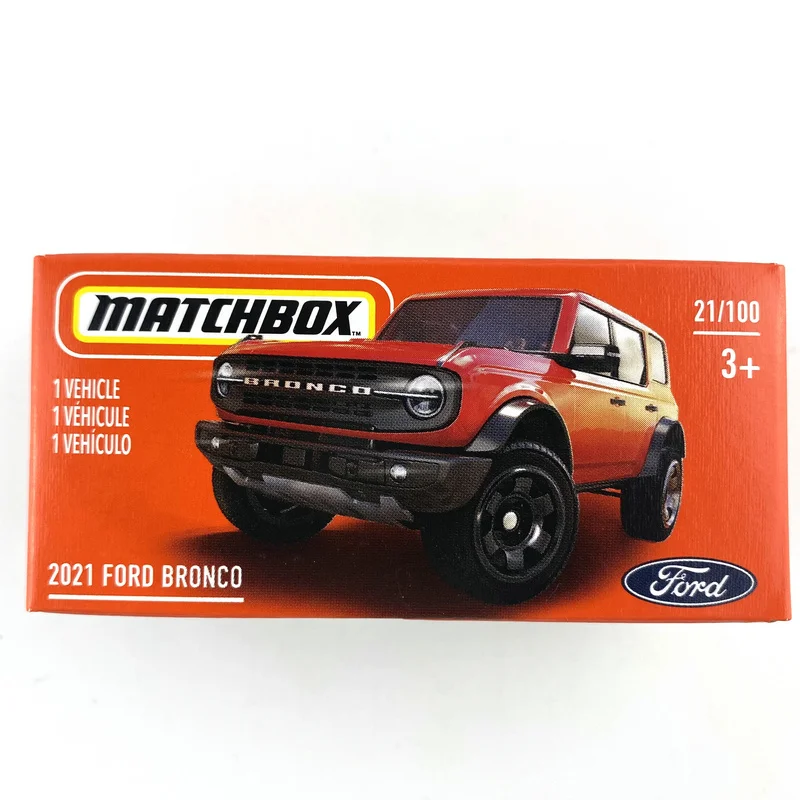 2023 Matchbox Cars 2021 FORD BRONCO 1/64 Die-cast Model Car Toy Vehicles