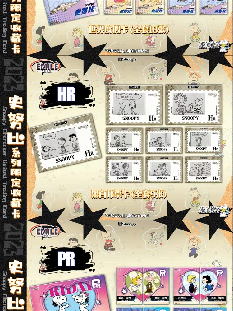 Cartes de collection Anime Snoopy, édition d'anniversaire, cartes à collectionner limitées, cartes de collection Rares HR PR DP, cadeaux d'anniversaire pour enfants