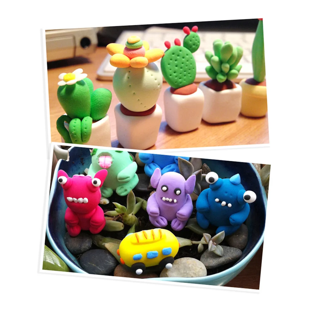 1 Set 24 Colors Modeling -Friendly Polymer Clay Set With Tools For Kids Diy Art Craft Supplies Oven Bake Dough