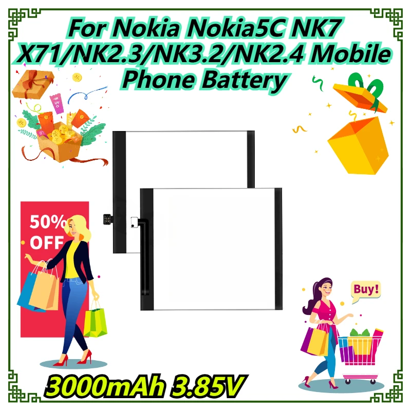 

3000 мАч 3,85 В для Nokia Nokia5C NK7 X71/NK2.3/NK3.2/NK2.4 аккумулятор мобильного телефона