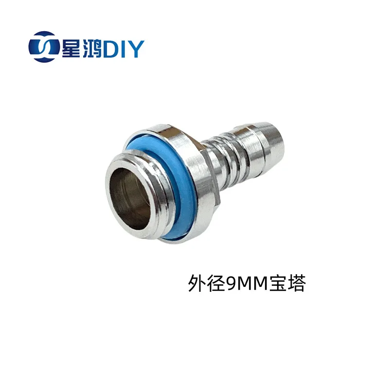 Water-cooled hose is suitable for G1/4 2-point thread, outer diameter 4\ 5\ 6\ 7.2\ 8\ 9\ 11\ 14MM pagoda connector