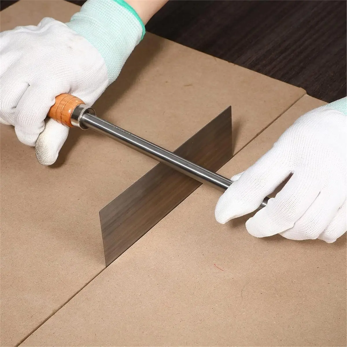 Card Scraper Burnisher and 4 Pcs Cabinet Scraper Set for Woodworking Card Woodworking Burnishing Tool