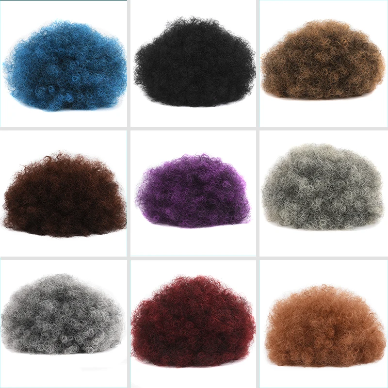 Queue de cheval bouffante afro courte, postiches chignon bouclées crépues rouges, extensions de cheveux chignon synthétiques, wstring de proximité, 8 po