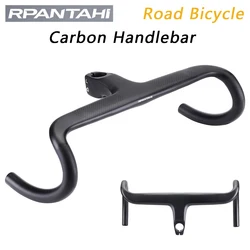 Rpanthi-vástago de fibra de carbono para bicicleta de carretera, manillar de bicicleta con molino de viento roto integrado, ultraligero, 28,6mm, accesorios de ciclismo