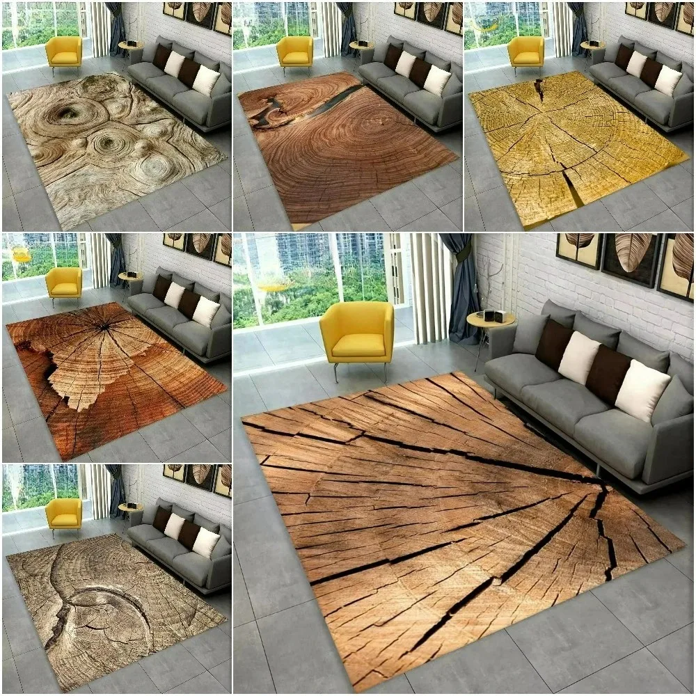 

3D древесное зерно, винтажный стиль, коврик для гостиной, спальни, кухни, балкона, прочный напольный коврик, домашний декор, ковер