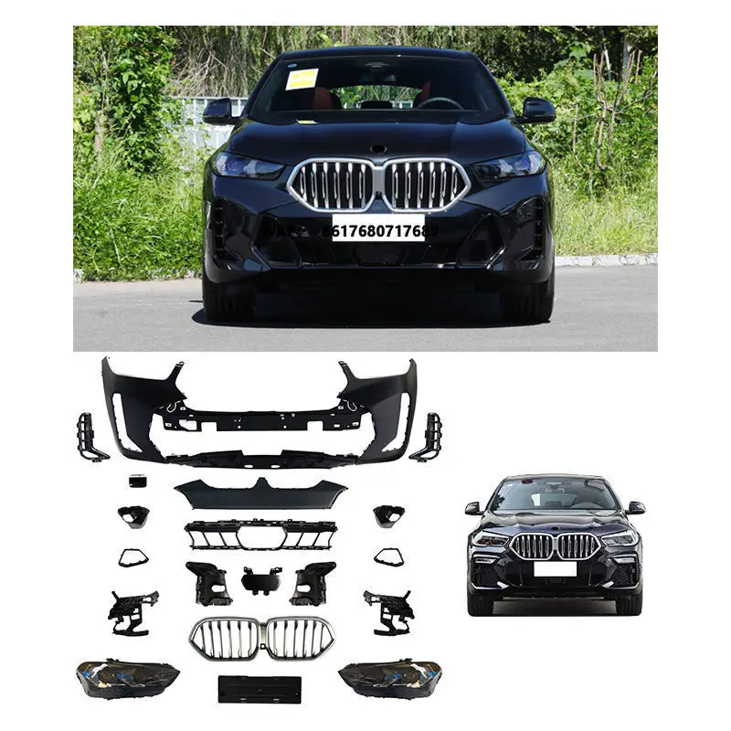 OUYE High Quality for X6 G06 LCI 2023 M-TECH Body Kit with Screw-On Front Bumper Headlight Fender Hood-1 Year Warranty