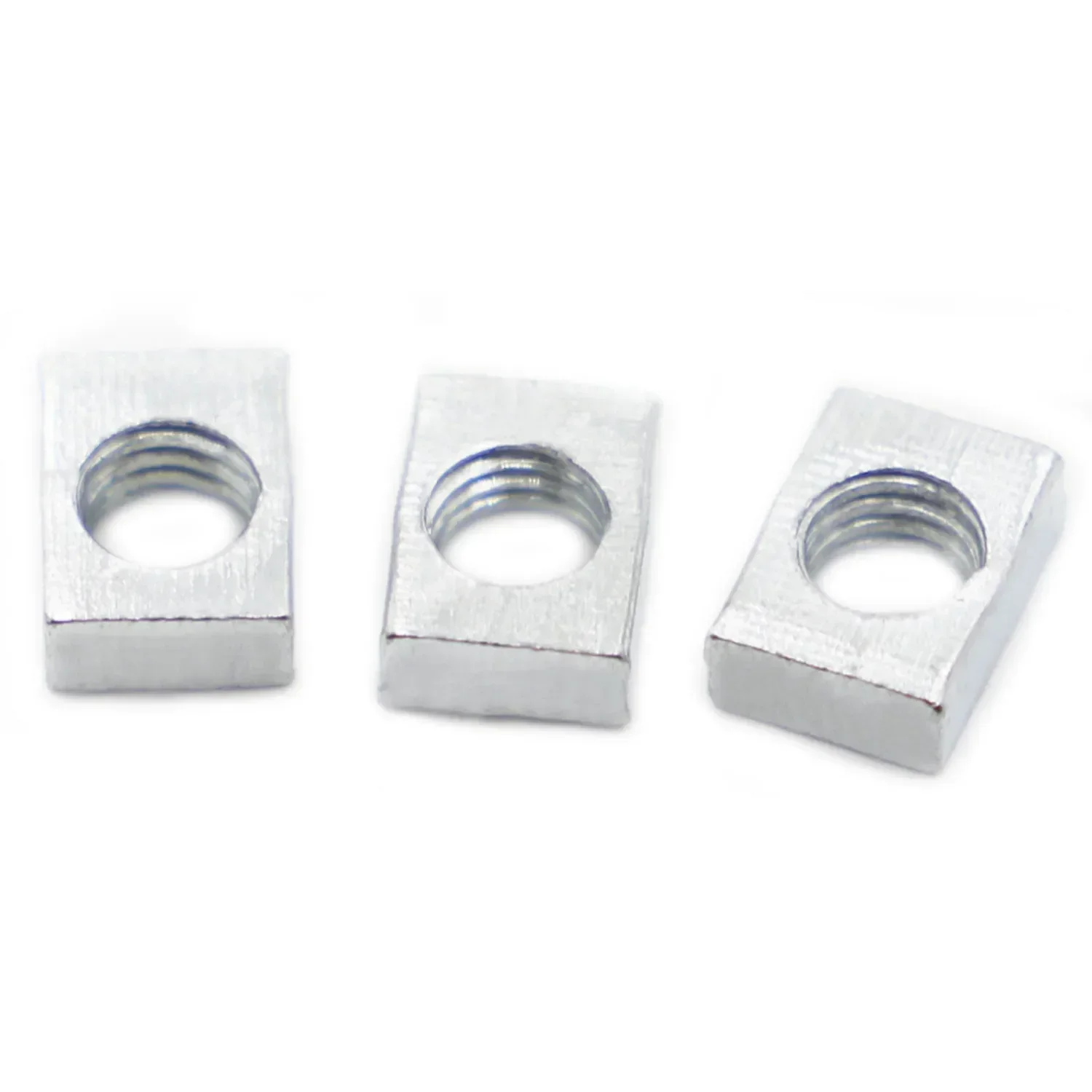 5-50pcs Nut M3 M4 M5 M6 M8 Square Nut Zinc-Plated Carbon Steel Thin Rectangular Nuts Slider Block for Aluminum Profile Accessory