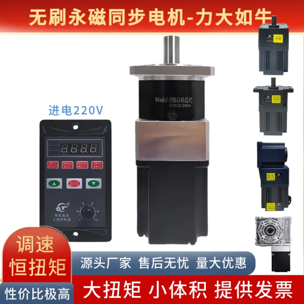 DC brushless motor connected to AC 220V small and micro permanent magnet synchronous planetary gear speed motor