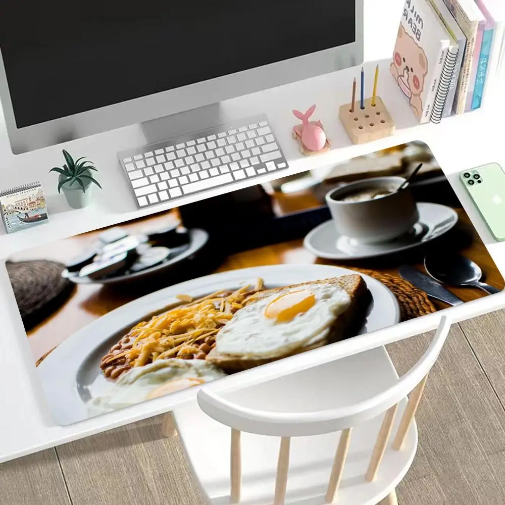 

Breakfast Mouse Pad Cute HD Mousepad Pad Extended Gaming Keyboard LargeMousepad 90x40cm XXL Gamer Mousepad