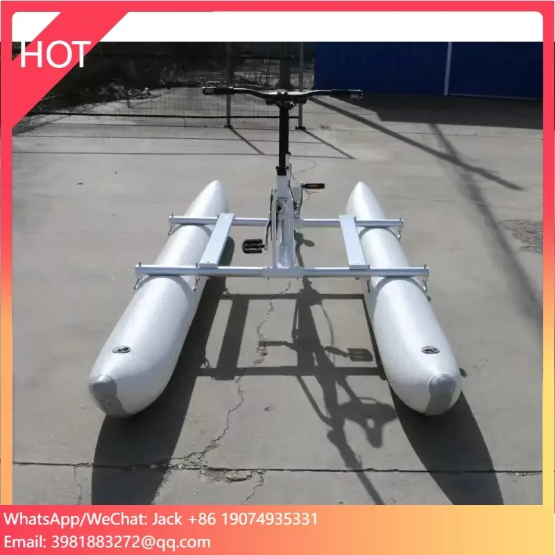 2025New Style Aqua Leisure Water Bike Water Bikes Prices Foot Pedal Boats Floating Bicycle