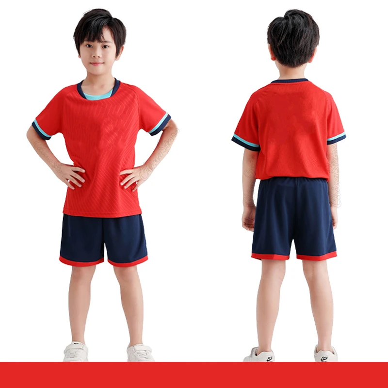 Kinder Fußball Uniformen Jungen Mädchen Fußball Jersey Sets Student Fußball Kits DIY Custom Kinder Futebol Training Kleidung Sport