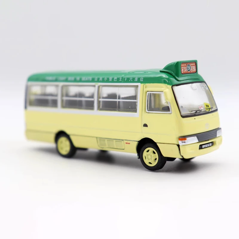 작은 1/76 스케일 코스터 버스 미니 버스 합금 시뮬레이션 금속 자동차 모델 정적 컬렉션 장식 휴일 장난감 기념품 선물