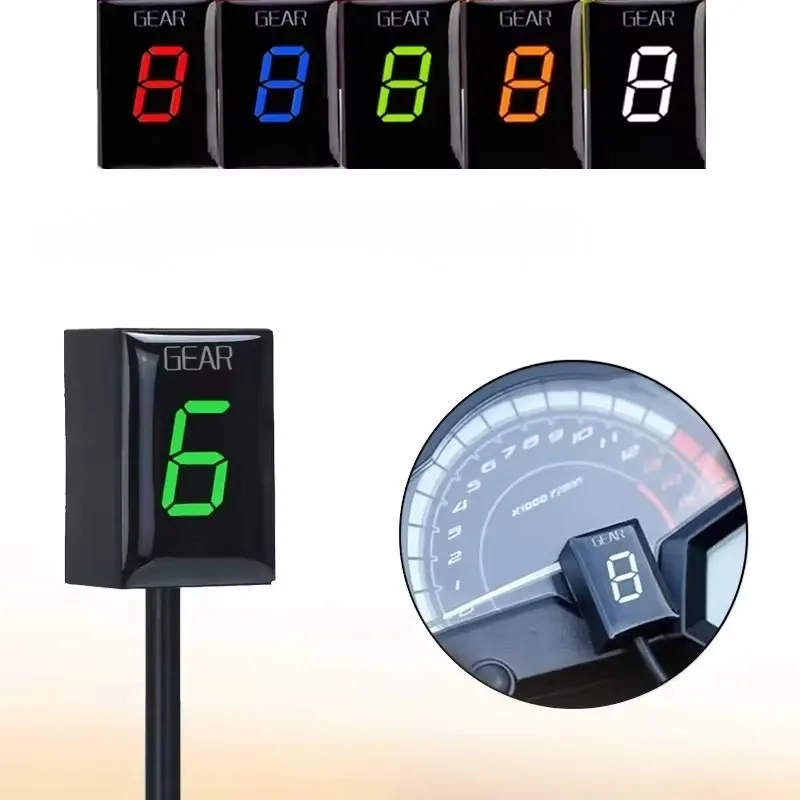 For Kawasaki Brute Force 750 ATV All Years ZRX1200 11-15Motorcycle Gear Indicator Digital 1-6 Level Gear Display Speed Bracket