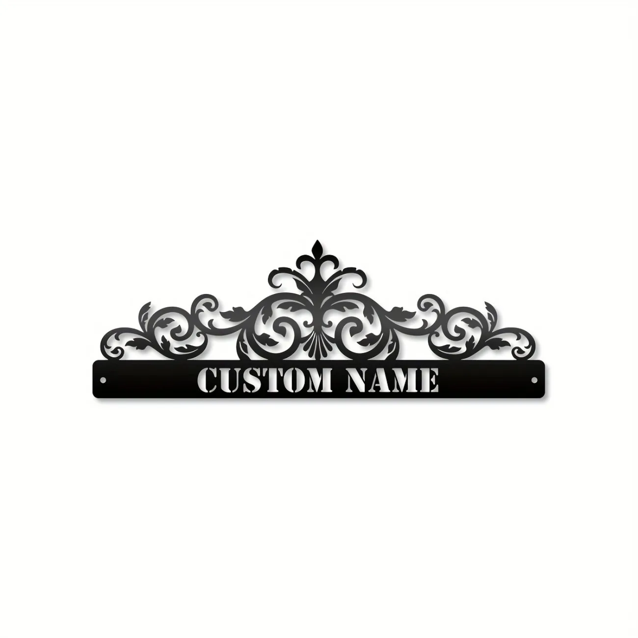 Maßgeschneiderte Wandkunst aus schwarzem Metall (Hohldesign) – ideal für Heim-/Büro-/Außendekoration, perfektes Einweihungsgeschenk.