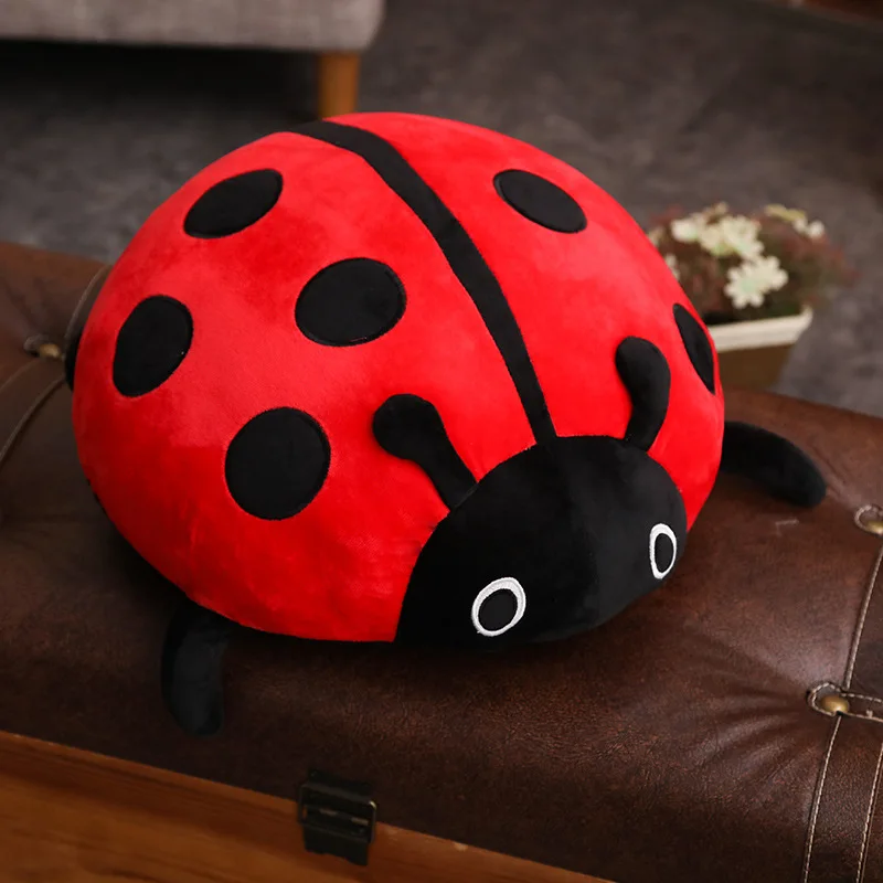 Kawaii Ladybird Cute Plush Toy Soft Ladybug Insect Hold Doll Pillow Cushion Novelty Children Birthday Christmas Gift Room Decor