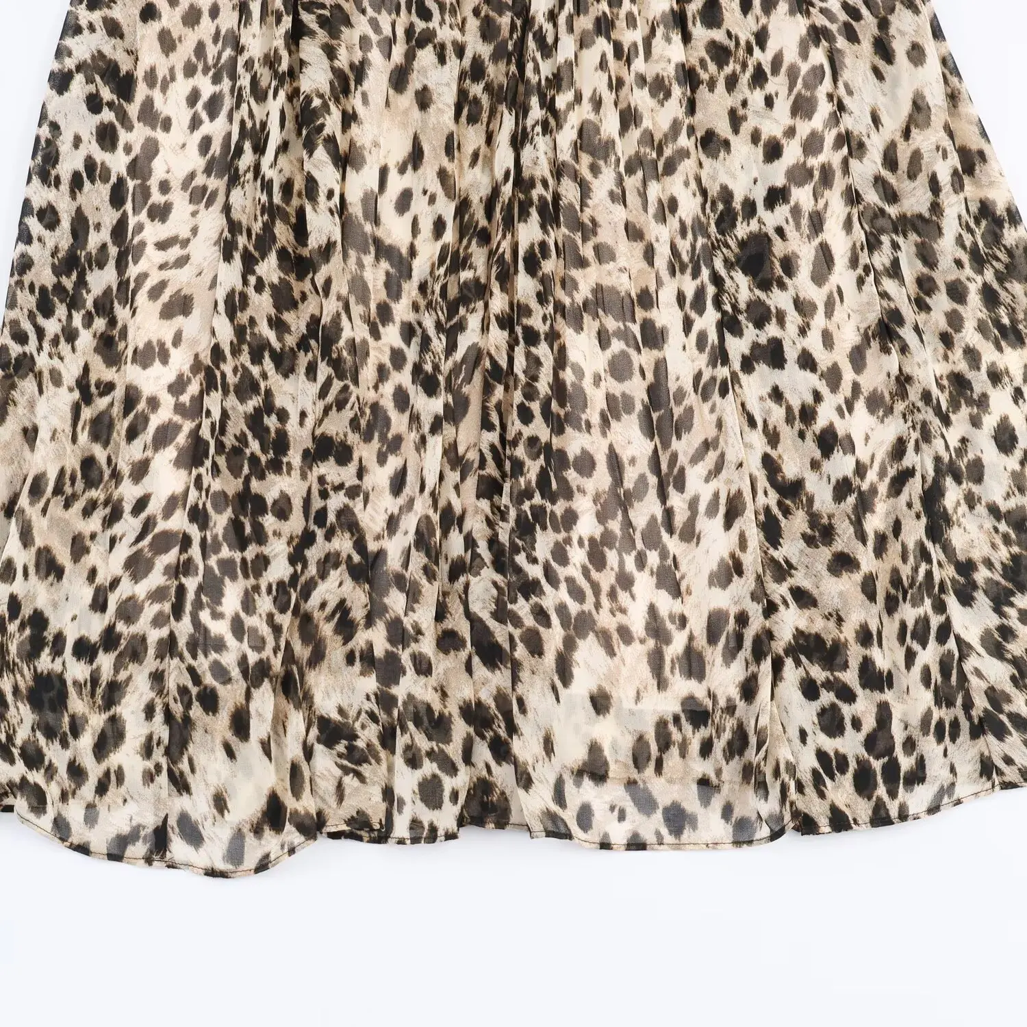 Kondala chique animal impressão mulher vestido faixas sem mangas retalhos leopardo vestido longo moda 2025 drapeado elegante vestidos femininos