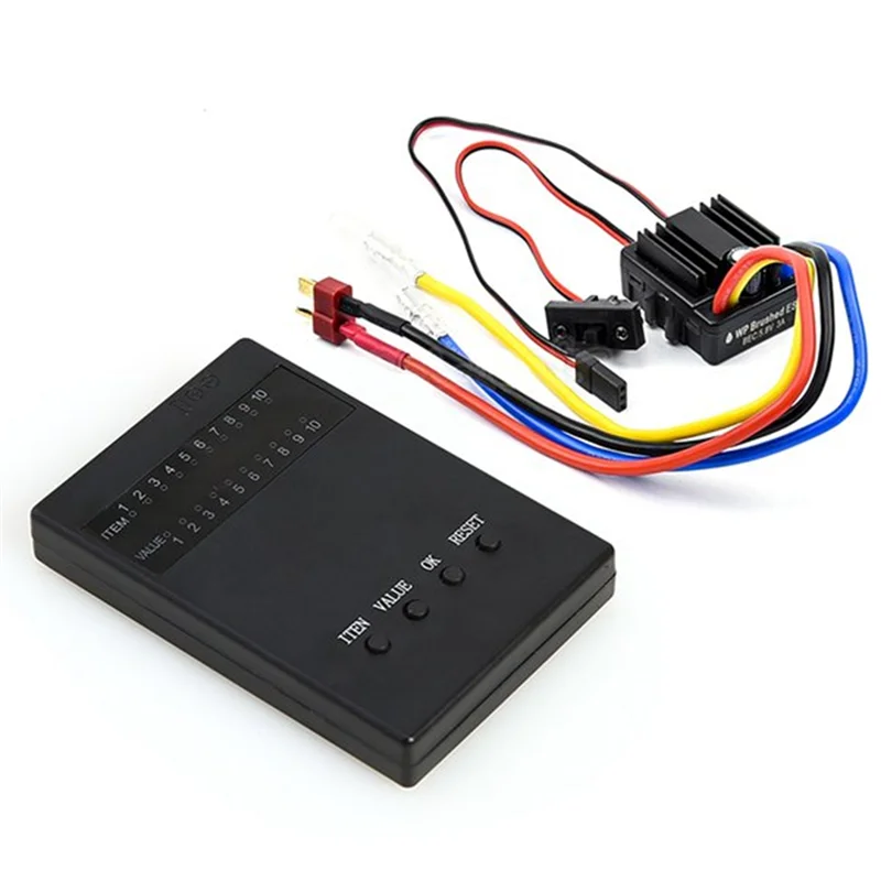 80A Brushed 1080 Electronic Governor Waterproof ESC with Program Card for 1: 10 1/8 WP Track Car