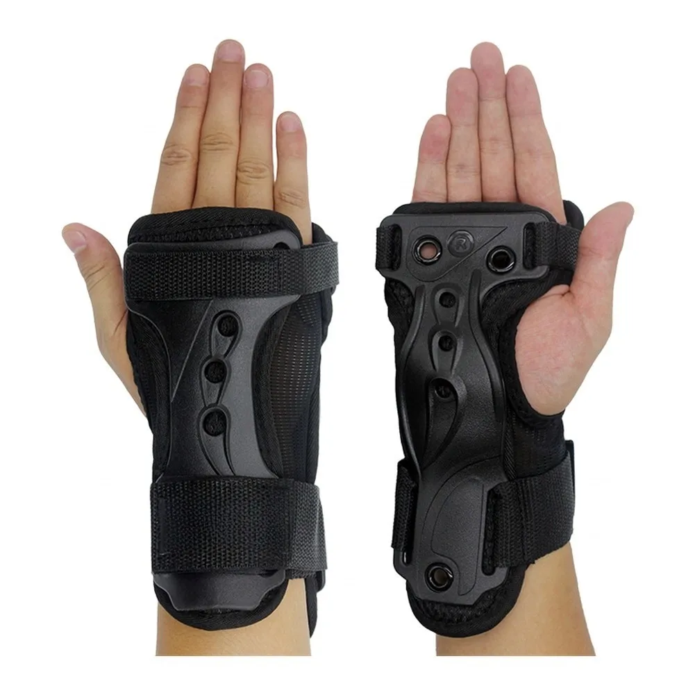 Ski-Focused Wrist Guards with Breathable Base Layer and Frontal Protection for Long-Duration On-Slope Performance