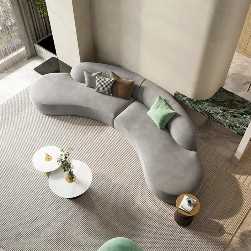 Sofá de lana para sala de estar, salón nórdico sencillo y cómodo, moderno, diseño estético de alta gama, muebles de salón Sofy Do Salonu