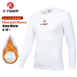 X-TIGER Inverno Ciclismo Manica Lunga Strato di Base Biancheria Intima In Pile Sport Bike Shirt Tenere In Caldo di Corsa di Strada Della Bicicletta Maglie Da Ciclismo